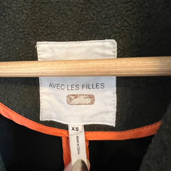 Avec Les Filles Forest Green & Black Star Print Raglan Coat XS - Picture 6 of 11